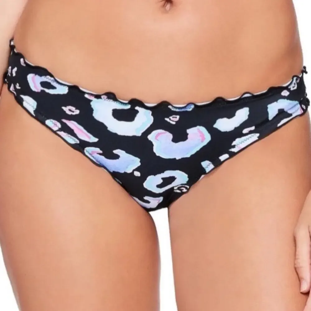 Salt+Cove Leopard print ruched bikini swim bottom